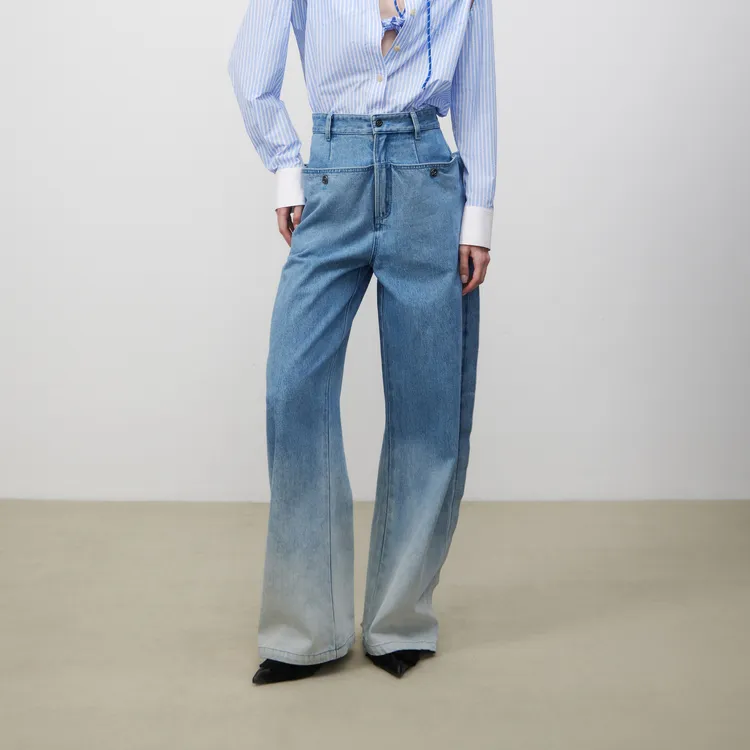 Lost In Echo Jeans Women's Gradient Blue-2