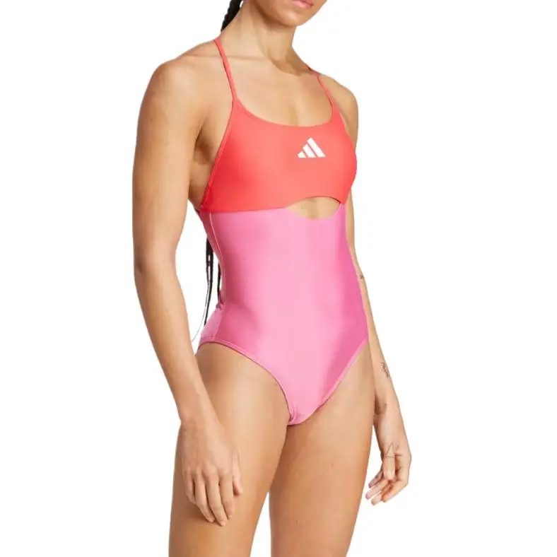 Adidas One piece Swimsuit Women's Red Pink-2