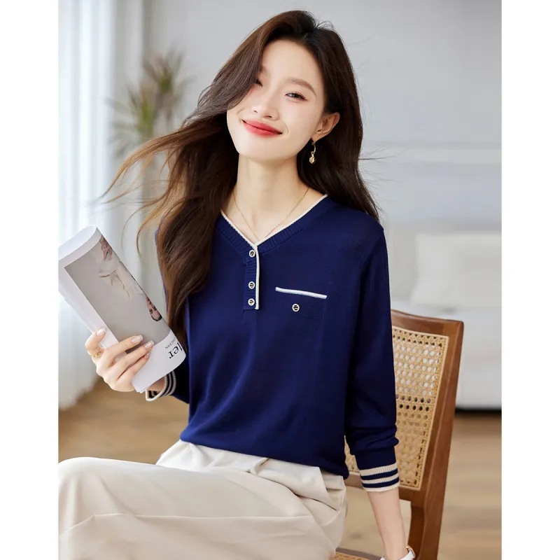 Love Elaine Knitwear Women's Blue-1