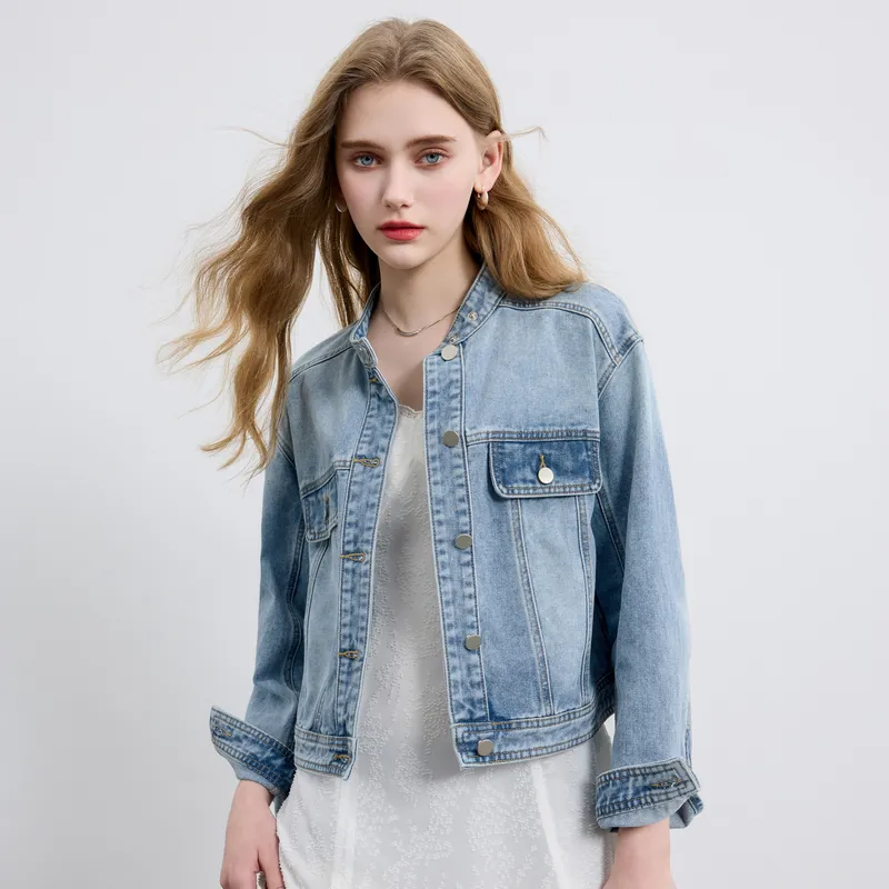 3COLOUR Denim Jacket Women's Sky Blue-6