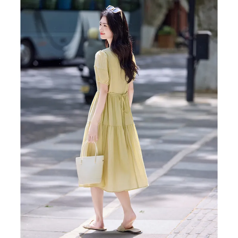 Still Quiet Short Sleeved Dress Women's-2