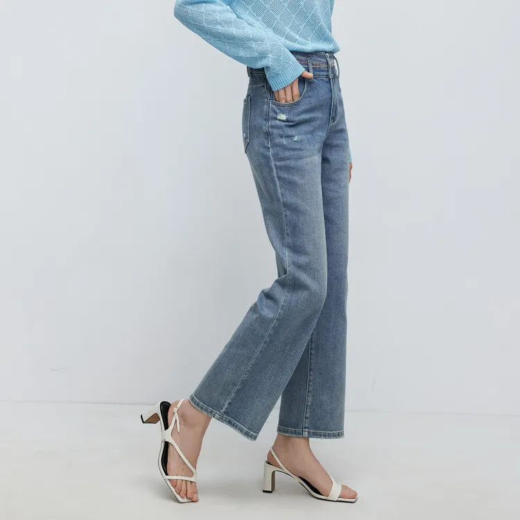 SHUIYUNJIAN Jeans Women's Denim Blue-3