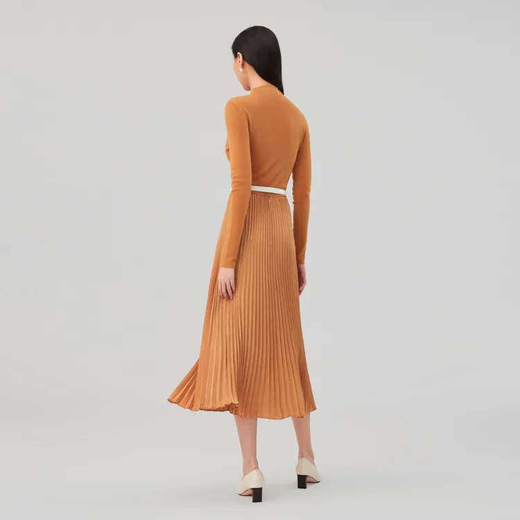 OVV Long Sleeved Dress Women's Dark Orange-2