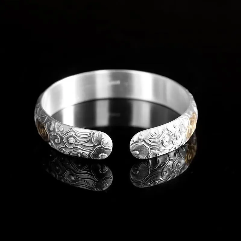 FUYUFU 999 Fine Silver Bangles Unisex-2