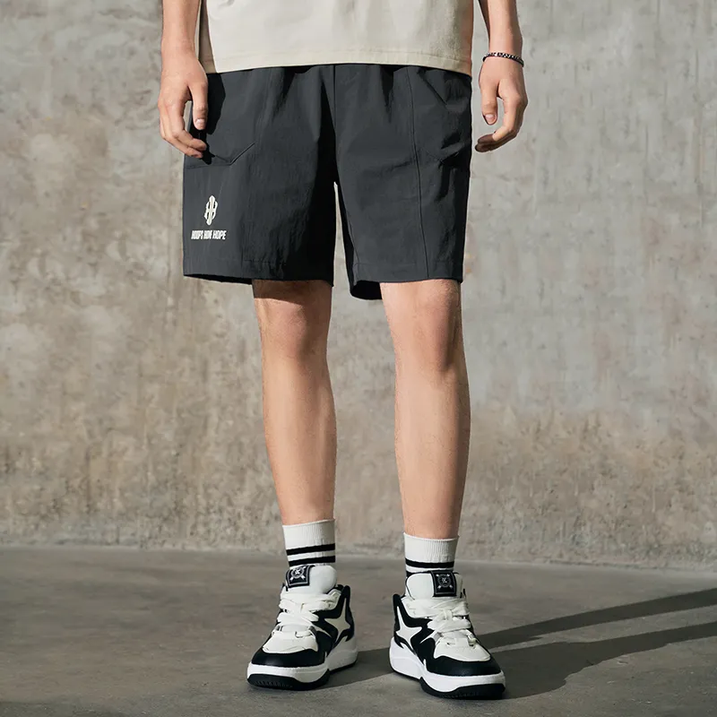 XTEP Casual Shorts Men's Ox Horn Gray-3