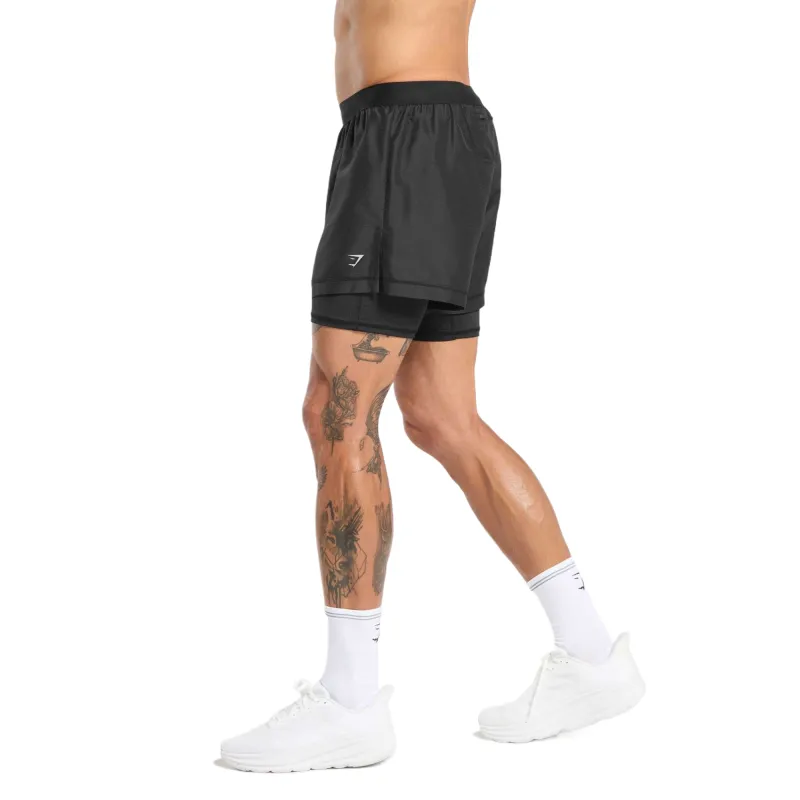 GYMSHARK Running 2 In 1 Shorts Sports Shorts Men's-2