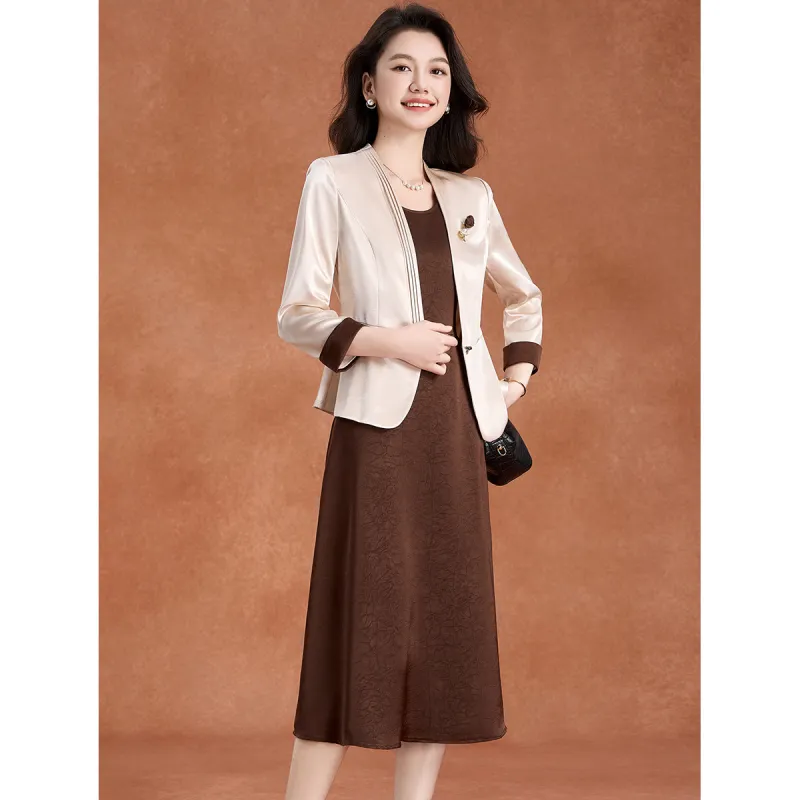 Mylan Spring, Summer, Fall Skirt Set Cinched Waist Women's-5