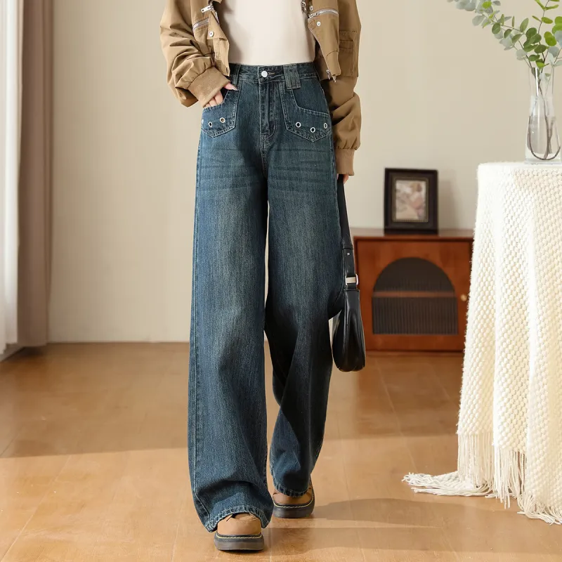 TERRE BLEUE Jeans Loose Fit Women's Dark Blue-4