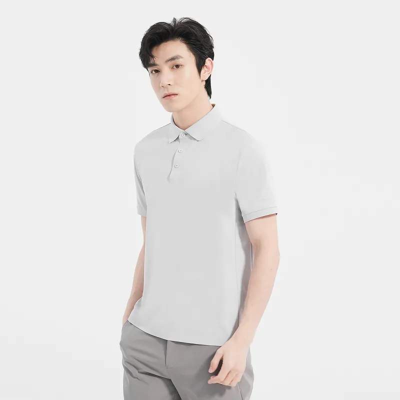 LESS IS MORE Polo Shirt Men's Light Gray-3