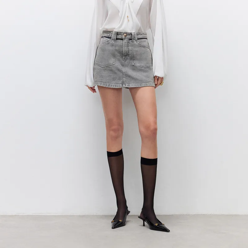 ONLY Denim Shorts Women's J08 Light Denim Gray-2