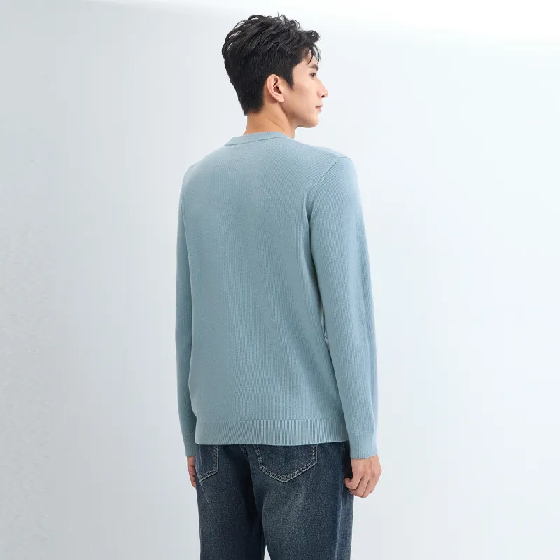 HLA Base Round Neck Long Sleeved Knitwear Men's-11