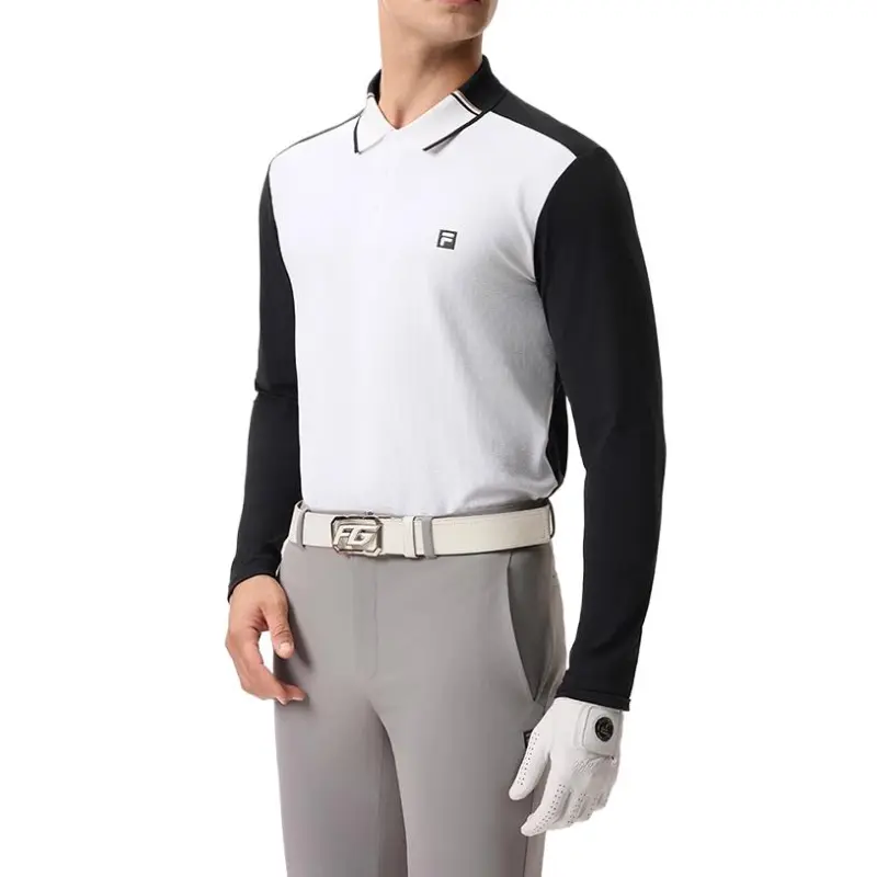 FILA Golf Series SS25 Polo Shirt Men's Pitch Black-4
