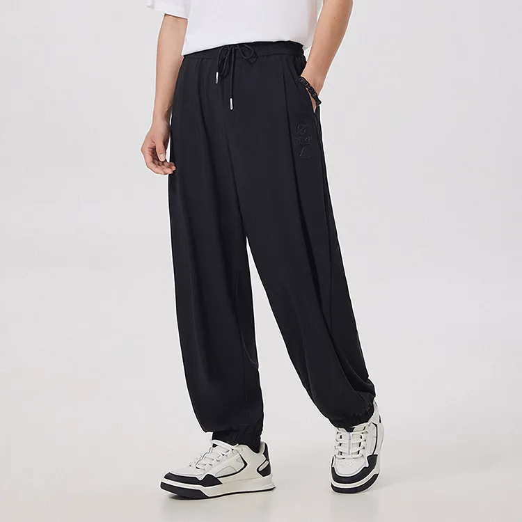 Cabbeen Knitted Sports Pants Men's Coal Black-3