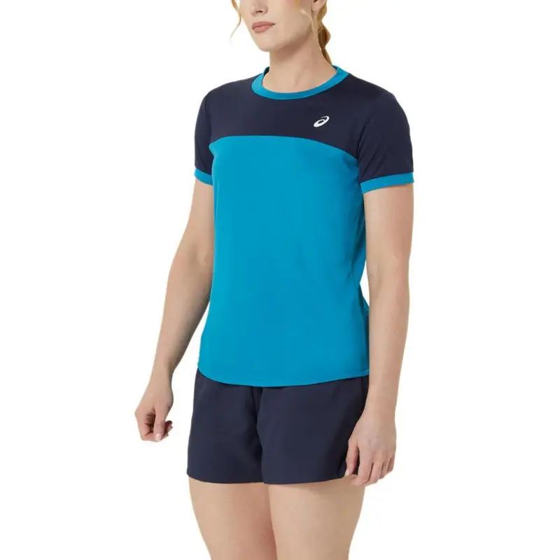 Asics COURT SS T Shirt Women's Teal-1
