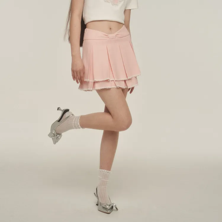 AYF Casual Short Skirts Women's Pink-4