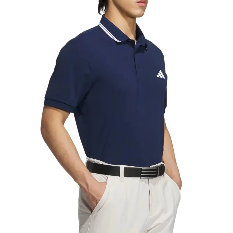 Adidas One Point Polo Shirt Men's Blue-3