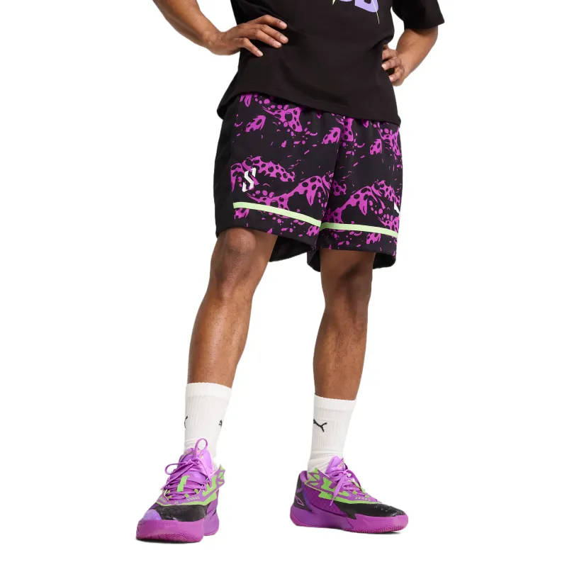 PUMA Shorts De Básquetbol Para Hombre Scoot Purple Lab-2