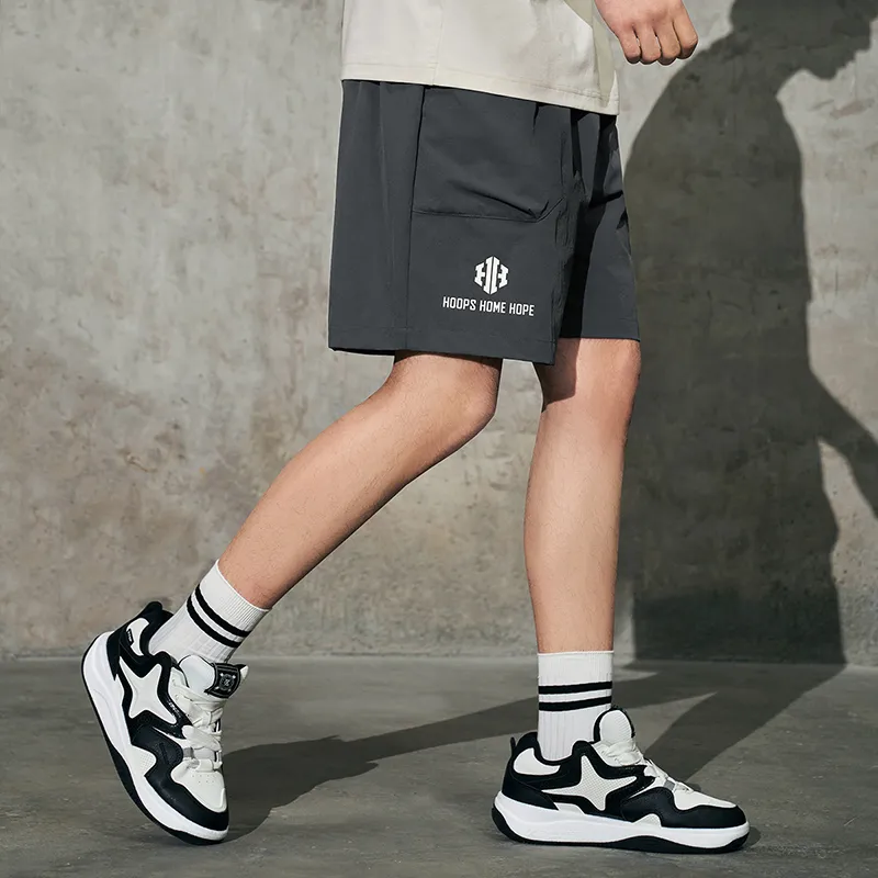 XTEP Casual Shorts Men's Ox Horn Gray-5