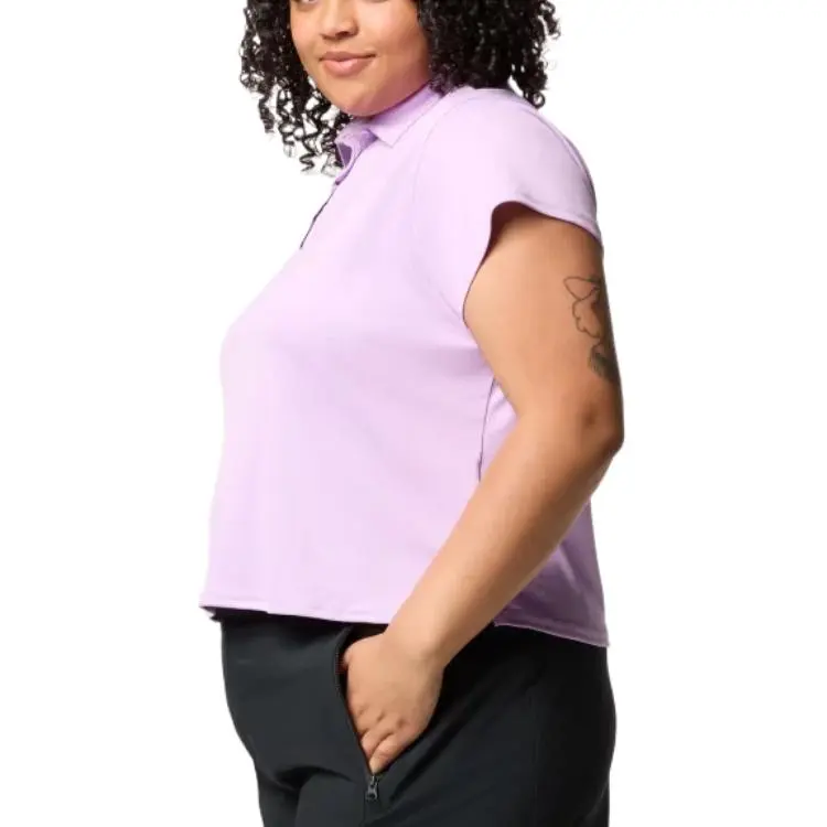 Columbia PFG Tidal Tee Polo Shirt Women's Hydrangea Multicolor-1