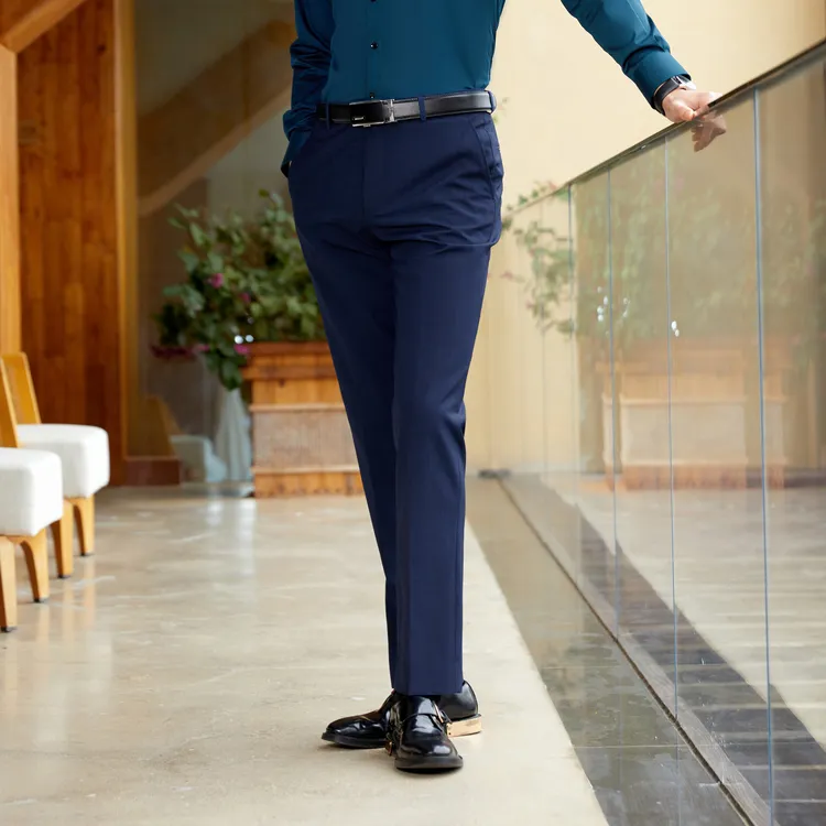 YOUNGOR Suit Trouser Men's Navy Blue-3