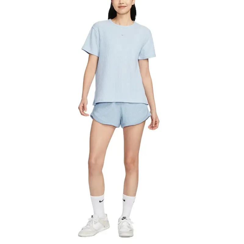 Nike Sportswear Drop Shoulder Sleeve T Shirt Women's Purple Blue-2