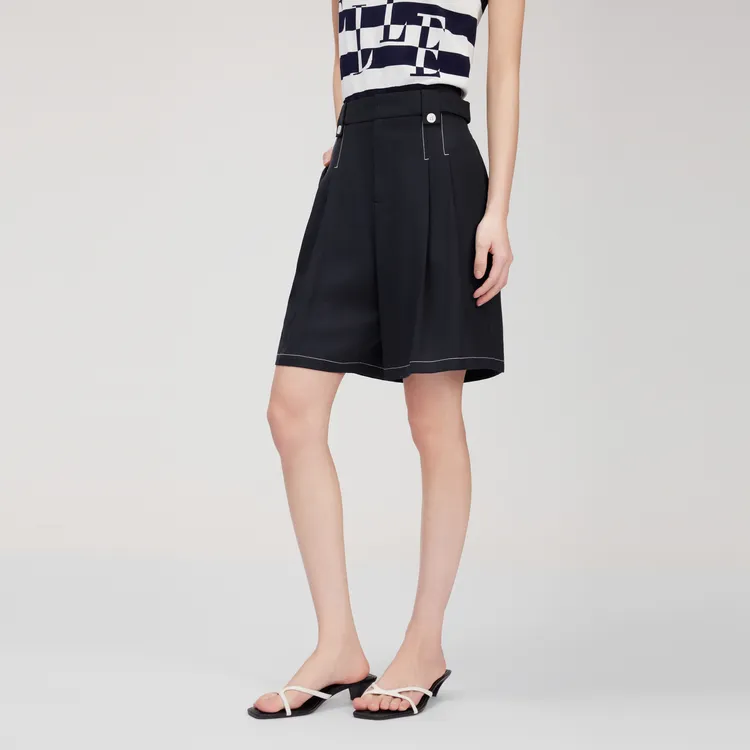 ELLE Casual Shorts Women's Navy Blue-4