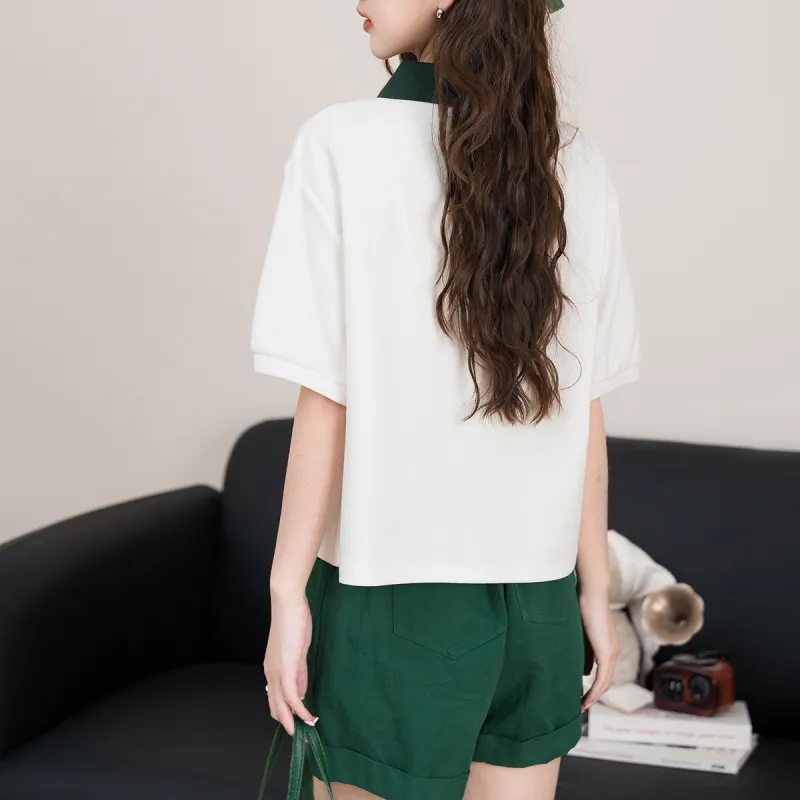FAWENXIANGZI T Shirt Women's White-5