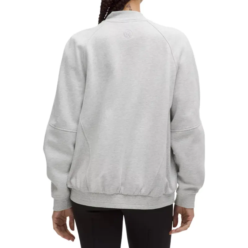 Lululemon Scuba Oversized Collegiate Jacket Women's Light Gray Light Grey-1