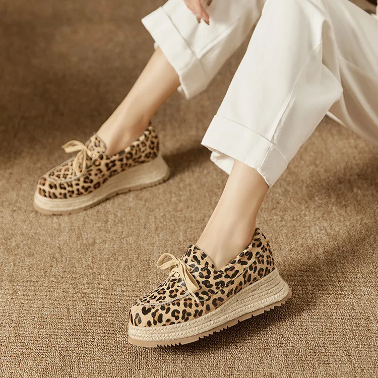 Echo&yolo Espadrilles Women's Leopard Print-2