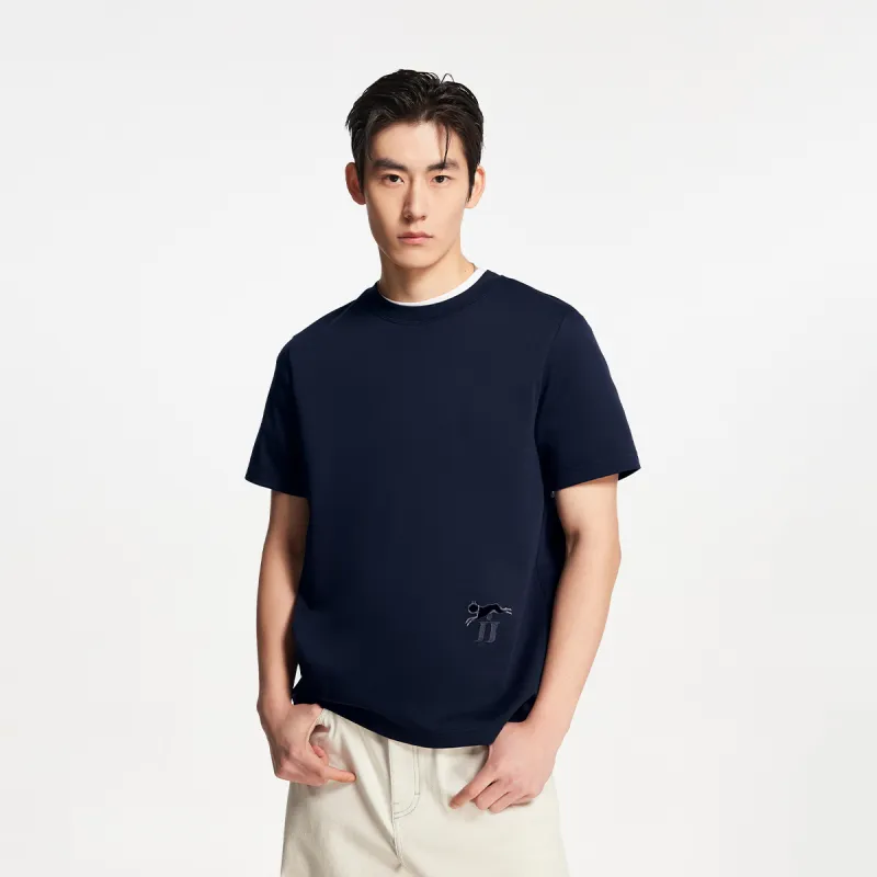 JACK JONES· T Shirt Men's E37 Ink Blue-5