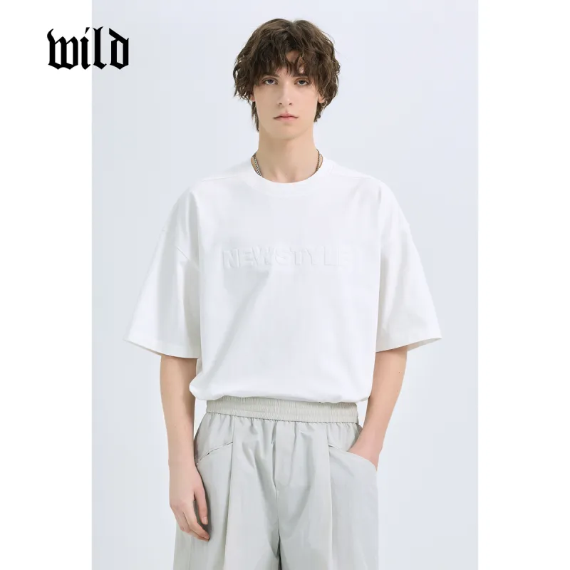 WILD LEADER T Shirts Men Minimalist White[TW5118171]-4
