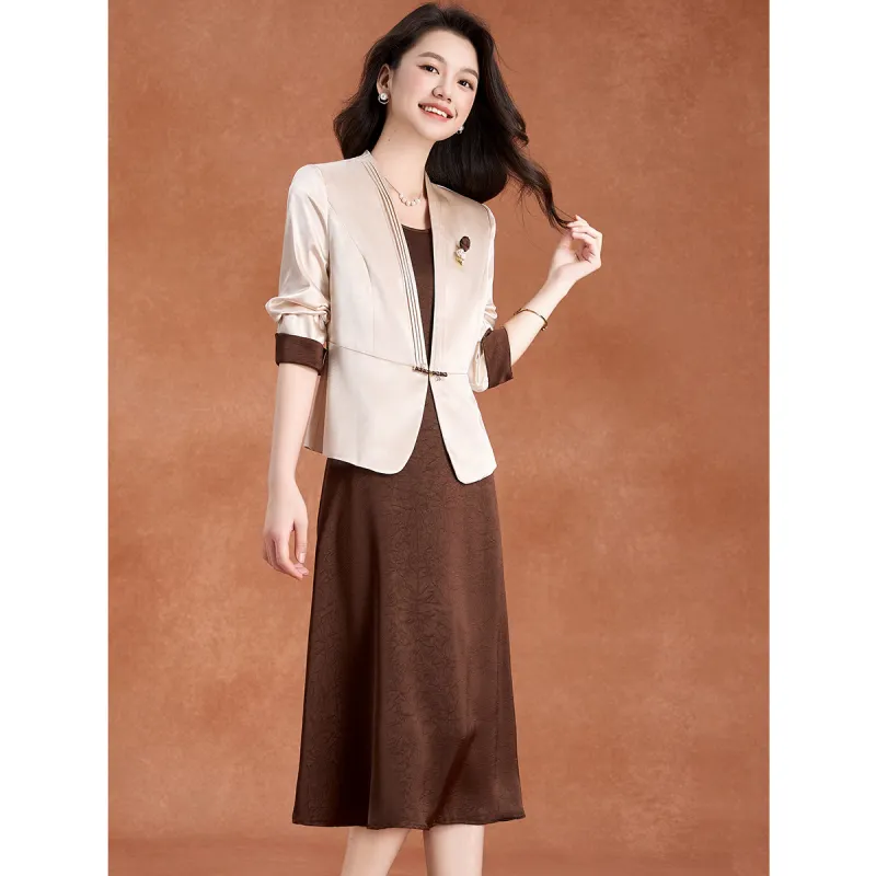Mylan Spring, Summer, Fall Skirt Set Cinched Waist Women's-6