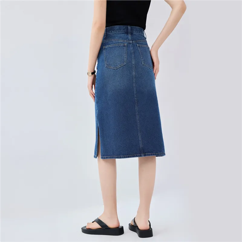UNIQLO Denim Long Skirts Women's-11