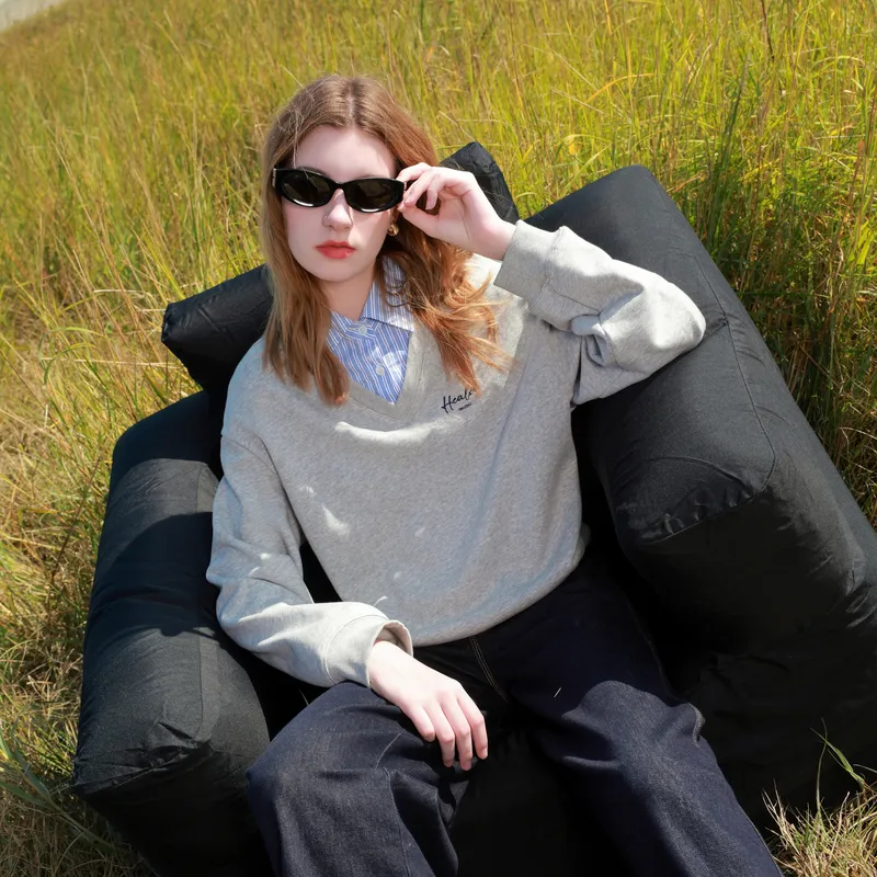 3COLOUR Sweatshirt Women's Heather Gray-5