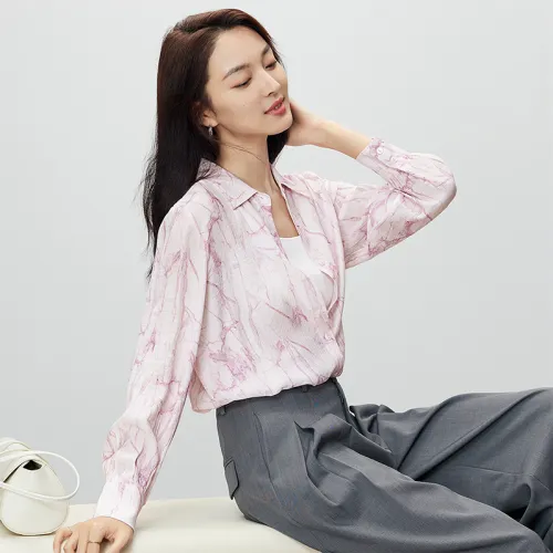 SENTUBILA Shirt Women's Peach Blossom Pink