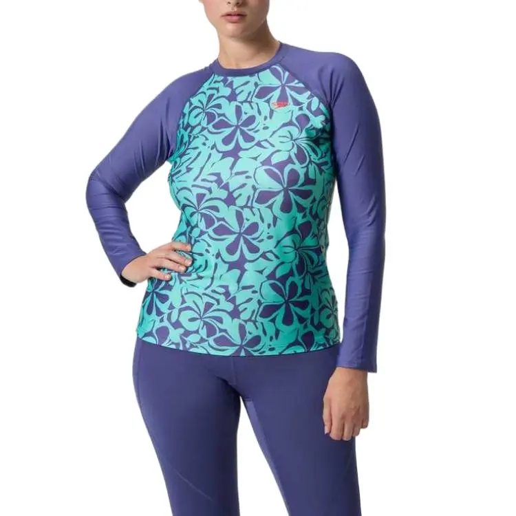 Speedo Raglan Sleeve T Shirt Women's Blue-4