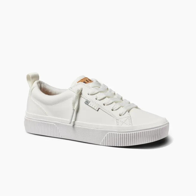 REEF Slip-Resistant Low-Top Skateboard Shoes Women's White-2