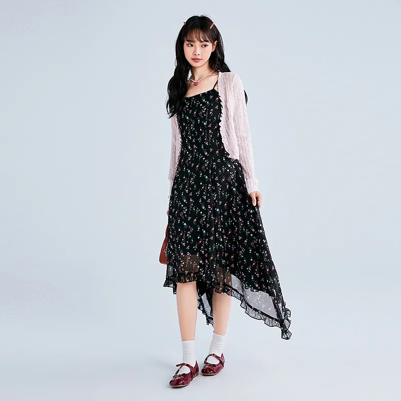 LEDIN Slip Dresses Women's Black-5