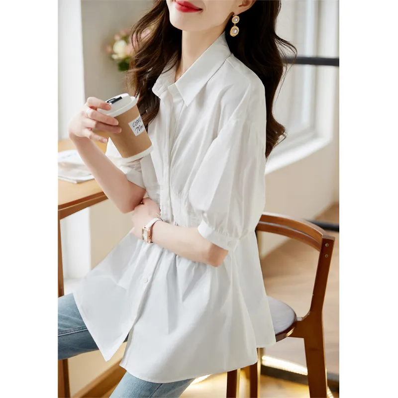 Still quiet Shirts Women's White-1