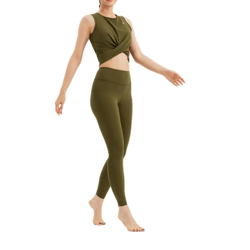 DECATHLON Sport Vests Women's Golden Olive Green-6