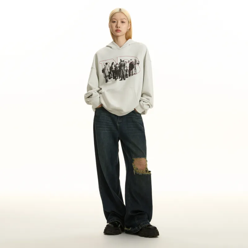 TGNS Jeans Unisex Washed Dark Blue-4