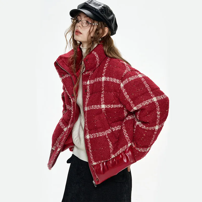 ELF SACK Down Jackets Women's New Year Red-3