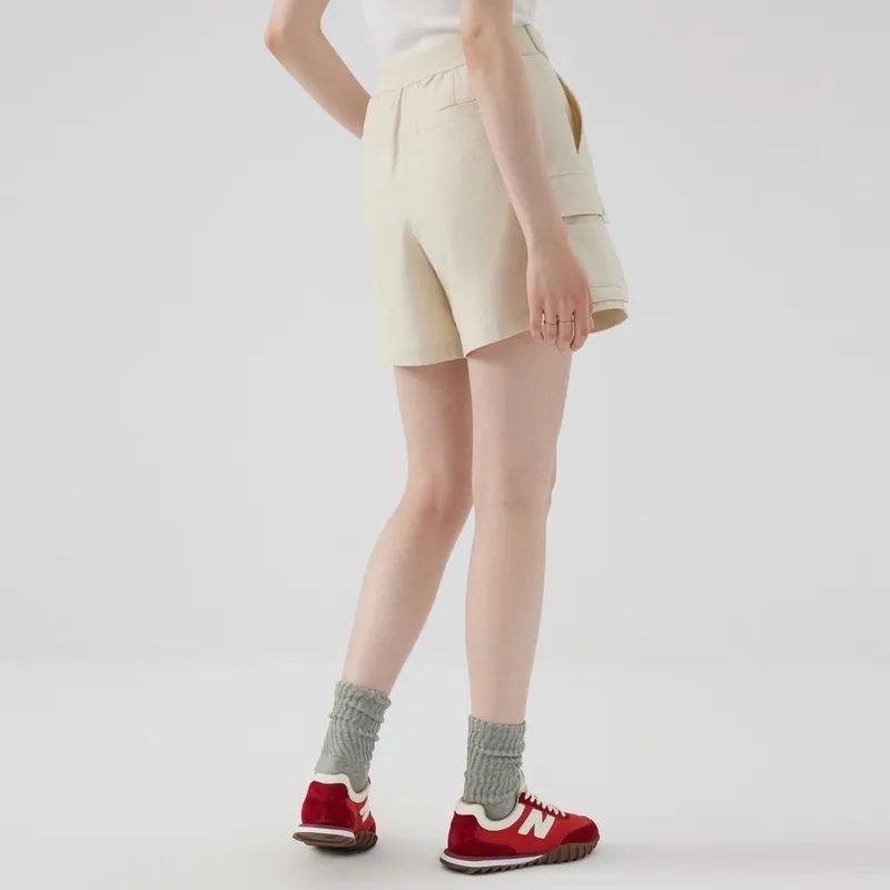 Teenie Weenie x &PACAIN Casual Shorts Women's Ivory-3