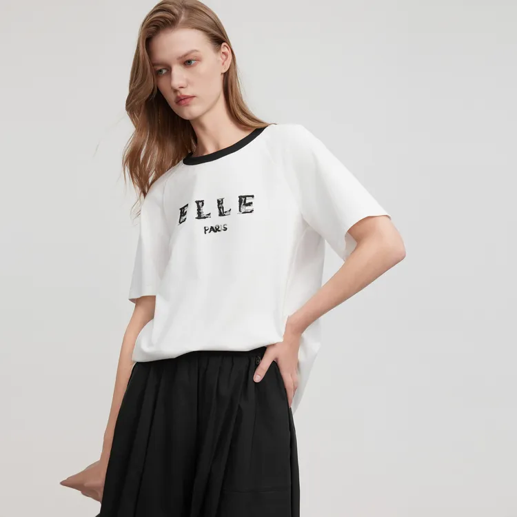 ELLE Raglan Sleeve T Shirt Women's-4