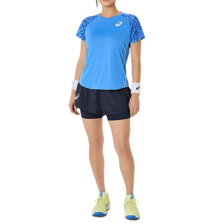 Asics Raglan Sleeve T Shirt Women's Blue Coast-3