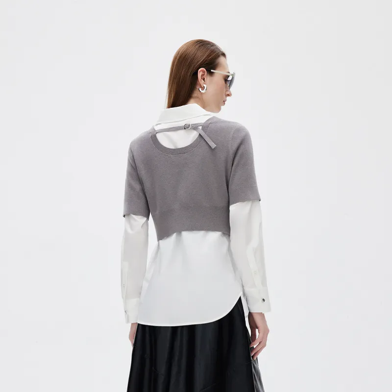 ONLY Shirts Women's C51 Rain Dew Gray-3