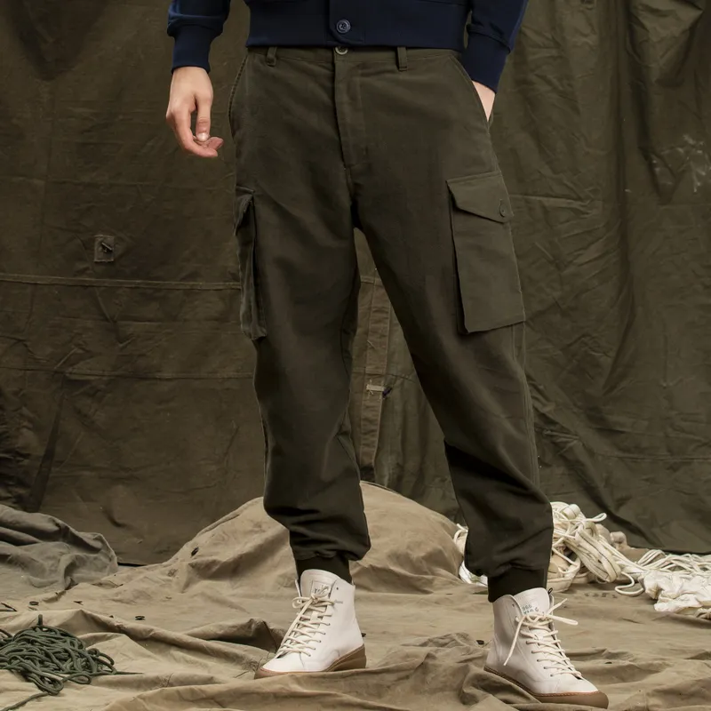 AKCLUB Casual Pants Men Army Green-3