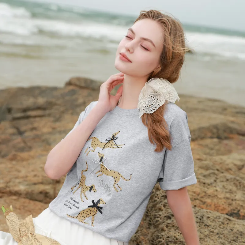 3COLOUR T Shirt Women's Heather Gray-2
