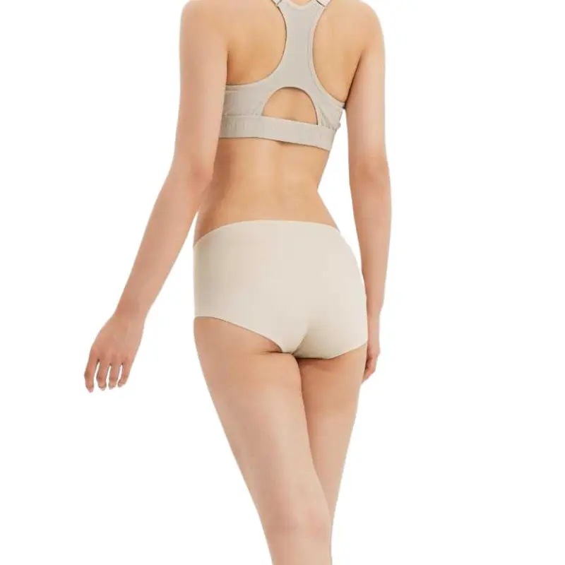 DECATHLON Underpants Women's 2 Pack Smoke Gray/Cream Beige-2