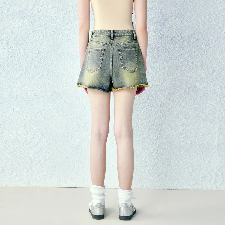 LEDIN Denim Shorts Women's Denim Blue-5